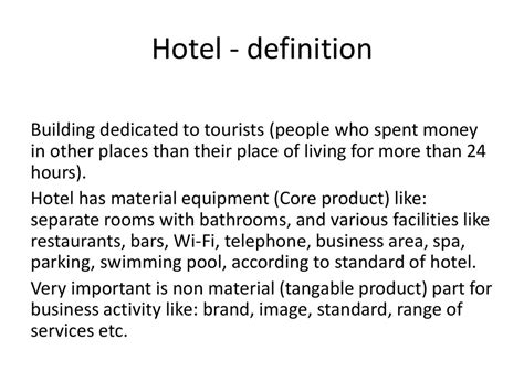 hotel définition